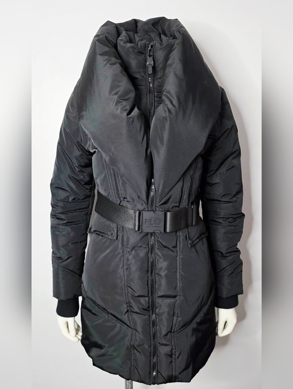 Rud by Rudsak Black Belted Puffer Coat - Size Small
